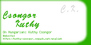 csongor kuthy business card